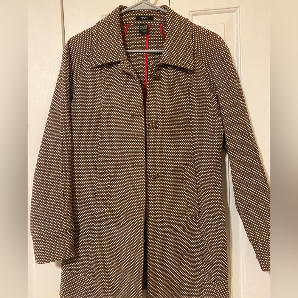 GNW Polka Dot Jacket Lightweight Brown